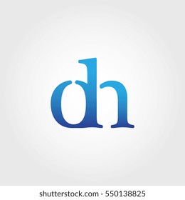 Lowercase oh Logotype. Blue Letter Logo. Letter Abbreviations. Vector Template Element.