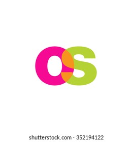 lowercase os logo, pink green overlap transparent logo, modern lifestyle logo