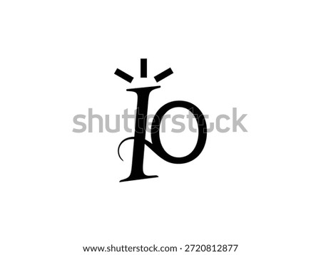 Lowercase p and o characters merged creatively with radiant beams suggesting illumination inspiration or brilliance