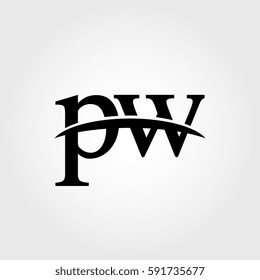 Lowercase pw black logo