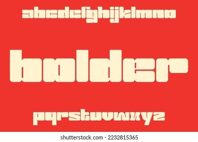 Lowercase Retro Bold Alphabet Display Font