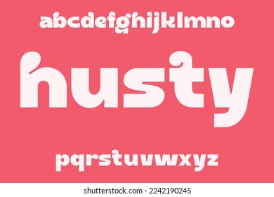 Lowercase retro bold display font vector