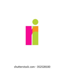 lowercase ri logo, pink green overlap transparent logo, modern lifestyle logo