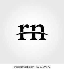 Lowercase rn black logo