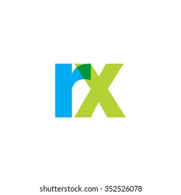 Lowercase Rx Logo Blue Green Overlap Stock Vector (Royalty Free ...