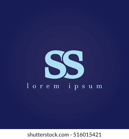 lowercase s and s vector logo. ss initial design template for download
