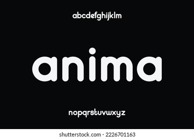 Lowercase san serif font vector, suitable for poster, logotype, and creative design