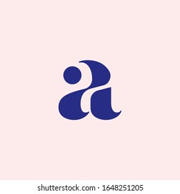 lowercase sans serif letter A logo template