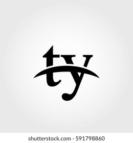 Lowercase ty black logo