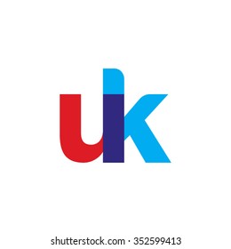 lowercase uk logo, red blue overlap transparent logo