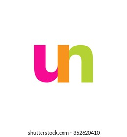 lowercase un logo, pink green overlap transparent logo, modern lifestyle logo