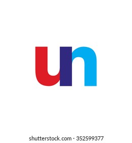 Lowercase Un Logo Red Blue Overlap Stock Vector (Royalty Free ...