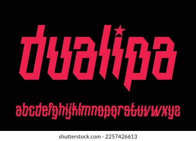 Lowercase unique condensed display font vector