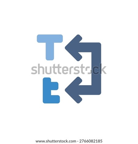 Lowercase to uppercase icon for changing text case format. Small a to capital a symbol for document editing tool.