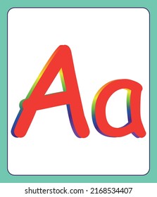 Lowercase Uppercase Letter Aa Stock Vector (Royalty Free) 2168534407 ...