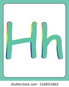 lowercase and uppercase letter H