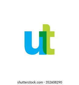 Lowercase Ut Logo Pink Green Overlap Stock Vector (Royalty Free) 352620425