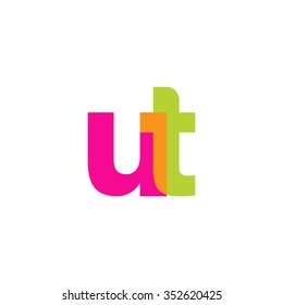 lowercase ut logo, pink green overlap transparent logo, modern lifestyle logo