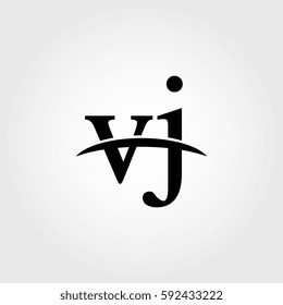 Lowercase vj black logo