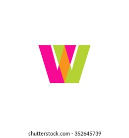 lowercase vv logo, pink green overlap transparent logo, modern lifestyle logo