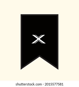 Lowercase x for party wall decoration, such as Wedding, Birthday, Engagement. Alphabet icon vector