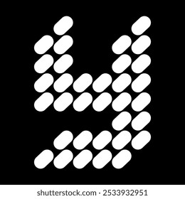 The lowercase "y" letter design is made of dots (like stones). This letter design also looks minimalist, aesthetic, professional, sporty, unique, and of course very cool.