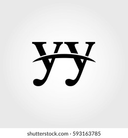 Lowercase yy black logo