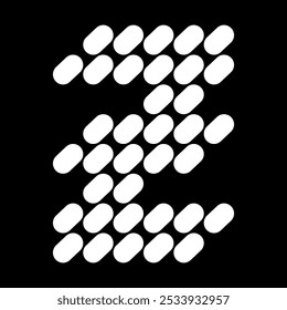 El diseño de letra "z" minúscula está hecho de puntos (como piedras). Este diseño de letras también se ve minimalista, estético, profesional, deportivo, único y, por supuesto, muy cool.