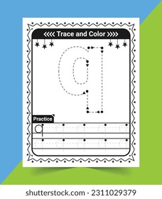 Lowercase a to z Letter Tracing Worksheet for Kids abc