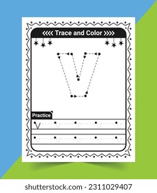 Hoja de trabajo de seguimiento de letras en minúsculas a a z para niños abc