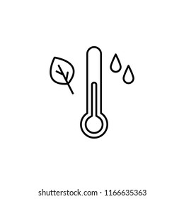 lowering temperature icon. Element of autumn icon for mobile concept and web apps. Thin line lowering temperature icon can be used for web and mobile