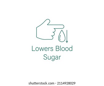 Lowers The Blood Sugar Icon Vector Illustration 