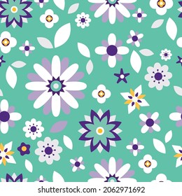 lowers pattern colorful classic flat petals decor