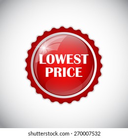 Lowest Price Golden Label Vector Illustration EPS10