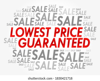 Lowest Price Guaranteed words cloud, business concept background