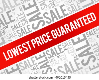 Lowest Price Guaranteed words cloud, business concept background
