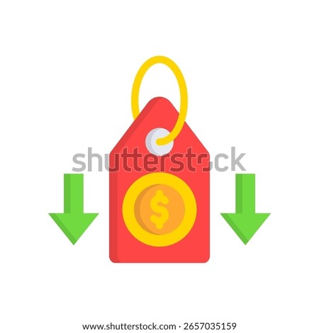 Lowest Price Icon Flat Vector Illustration