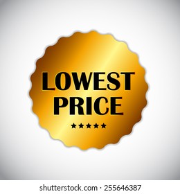 Lowest Price Label Vector Illustration EPS10