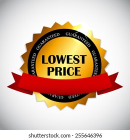 Lowest Price Label Vector Illustration EPS10