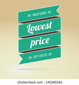 Lowest price poster, vector illustration for your design
