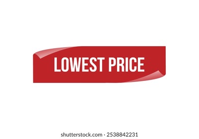 Lowest price red ribbon label banner.