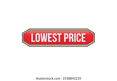 Lowest price red ribbon label banner.