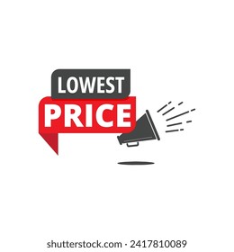 Lowest price retail shopping vector banner social media template