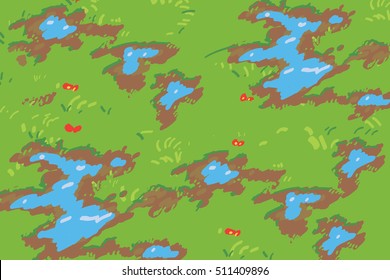 Lowland game background above view EPS10