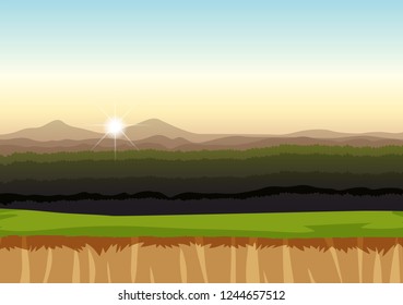 A lowland landscape background illustration