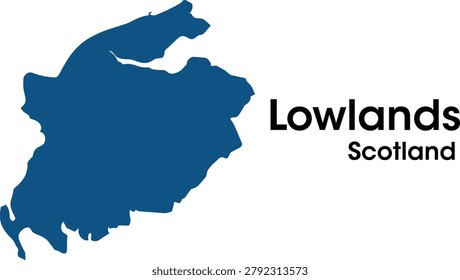 lowlands scotland map in vectors