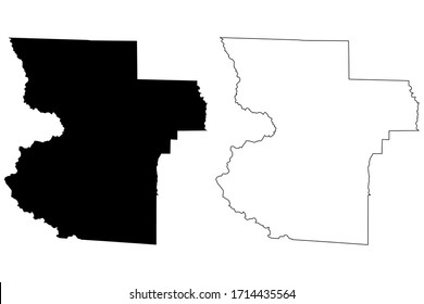 Lowndes County, Georgia (U.S. county, United States of America,USA, U.S., US) map vector illustration, scribble sketch Lowndes map
