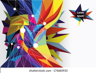 low-polly creative  abstract background vector illustration