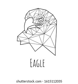 lowpolly eagle head mascot/logo sketch design