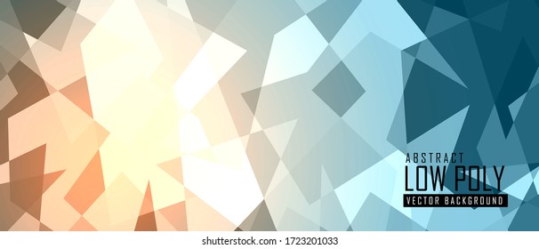 lowpoly abstract background banner with geometric triangle shapes.